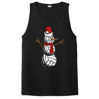 Volleyball Player Snowman Merry Xmas Christmas Day PosiCharge Competitor Tank