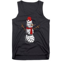 Volleyball Player Snowman Merry Xmas Christmas Day Tank Top