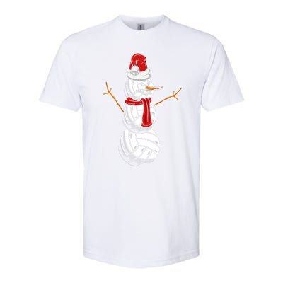 Volleyball Player Snowman Merry Xmas Christmas Day Softstyle CVC T-Shirt