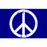 Vintage Peace Sign White Distressed Gift Bumper Sticker