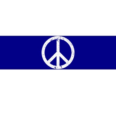 Vintage Peace Sign White Distressed Gift Bumper Sticker