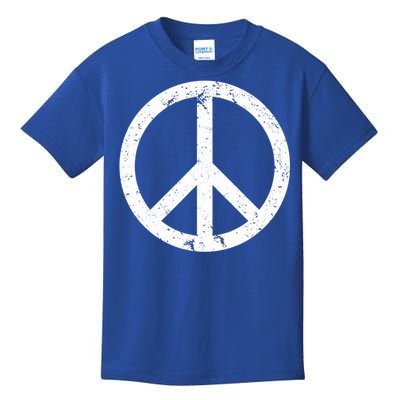 Vintage Peace Sign White Distressed Gift Kids T-Shirt