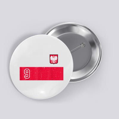 Vintage Poland Soccer Jersey Polska Football Button