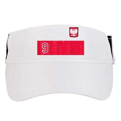 Vintage Poland Soccer Jersey Polska Football Adult Drive Performance Visor