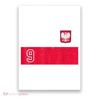 Vintage Poland Soccer Jersey Polska Football Poster