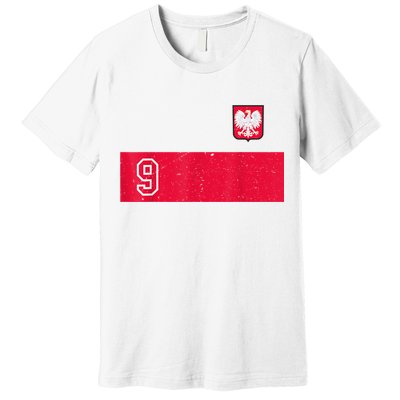 Vintage Poland Soccer Jersey Polska Football Premium T-Shirt