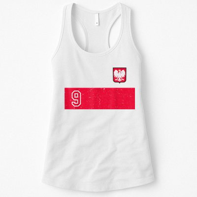 Vintage Poland Soccer Jersey Polska Football Womens Tank Top