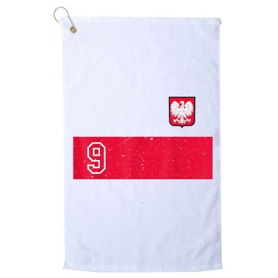 Vintage Poland Soccer Jersey Polska Football Golf Towel