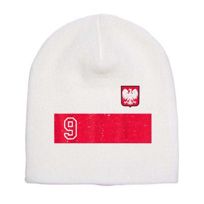 Vintage Poland Soccer Jersey Polska Football Short Acrylic Beanie