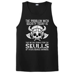 Viking Problem Society Today Skull Funny Norse Mythology PosiCharge Competitor Tank