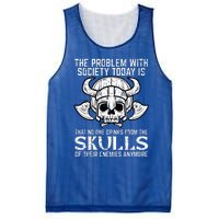 Viking Problem Society Today Skull Funny Norse Mythology Mesh Reversible Basketball Jersey Tank