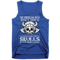 Viking Problem Society Today Skull Funny Norse Mythology Tank Top