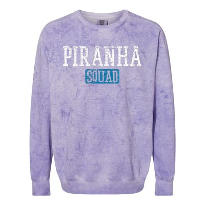 Vintage Piranha Squad Colorblast Crewneck Sweatshirt