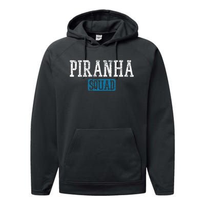 Vintage Piranha Squad Performance Fleece Hoodie