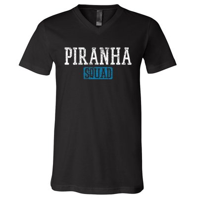 Vintage Piranha Squad V-Neck T-Shirt