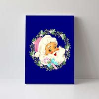 Vintage Pink Santa Claus Pink Christmas Design Cute Gift Canvas