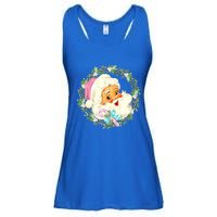 Vintage Pink Santa Claus Pink Christmas Design Cute Gift Ladies Essential Flowy Tank