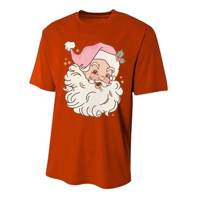 Vintage Pink Santa Claus Pink Christmas Design Meaningful Gift Performance Sprint T-Shirt