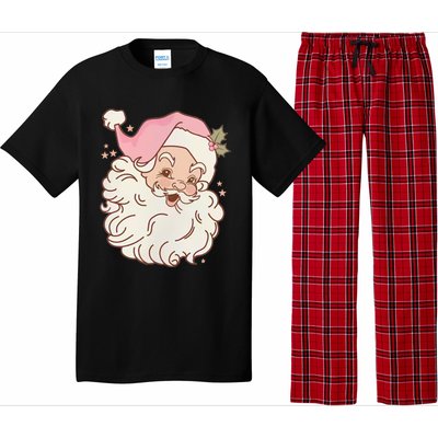 Vintage Pink Santa Claus Pink Christmas Design Meaningful Gift Pajama Set