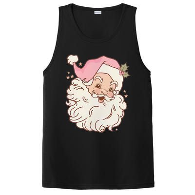 Vintage Pink Santa Claus Pink Christmas Design Meaningful Gift PosiCharge Competitor Tank