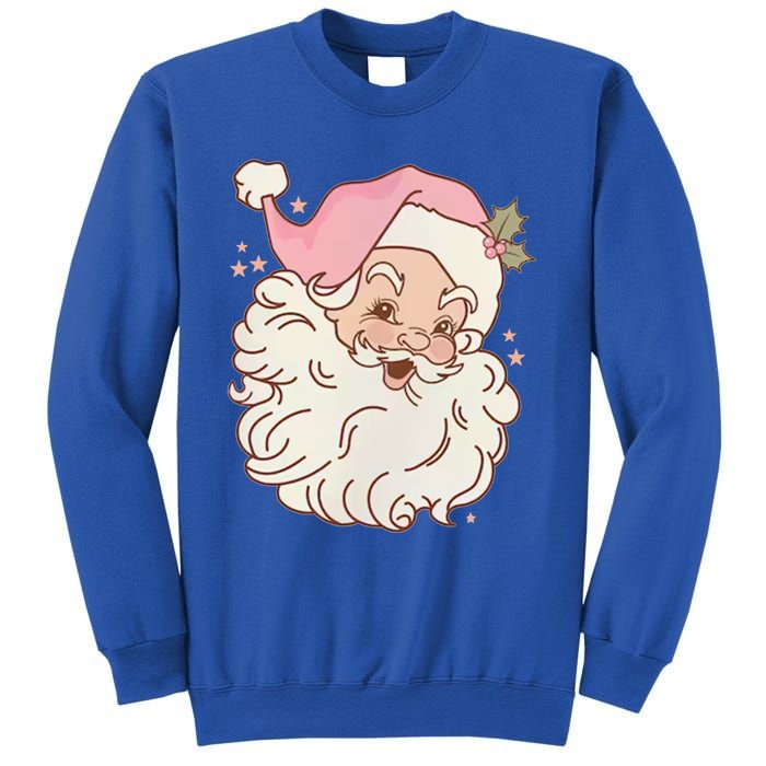 Vintage Pink Santa Claus Pink Christmas Design Meaningful Gift Sweatshirt