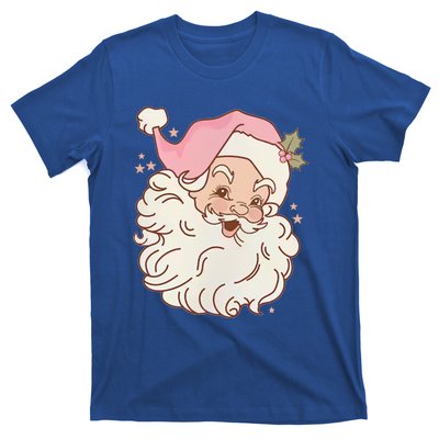 Vintage Pink Santa Claus Pink Christmas Design Meaningful Gift T-Shirt