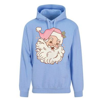 Vintage Pink Santa Claus Pink Christmas Design Meaningful Gift Unisex Surf Hoodie