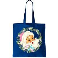 Vintage Pink Santa Claus Pink Christmas Design Gift Tote Bag