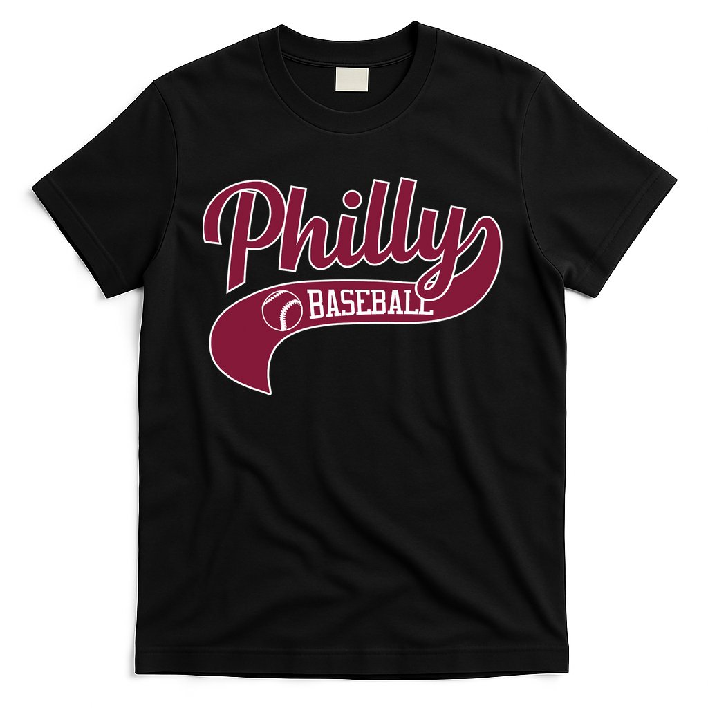 Vintage Philly Swoosh Retro Philadelphia Baseball T-Shirt