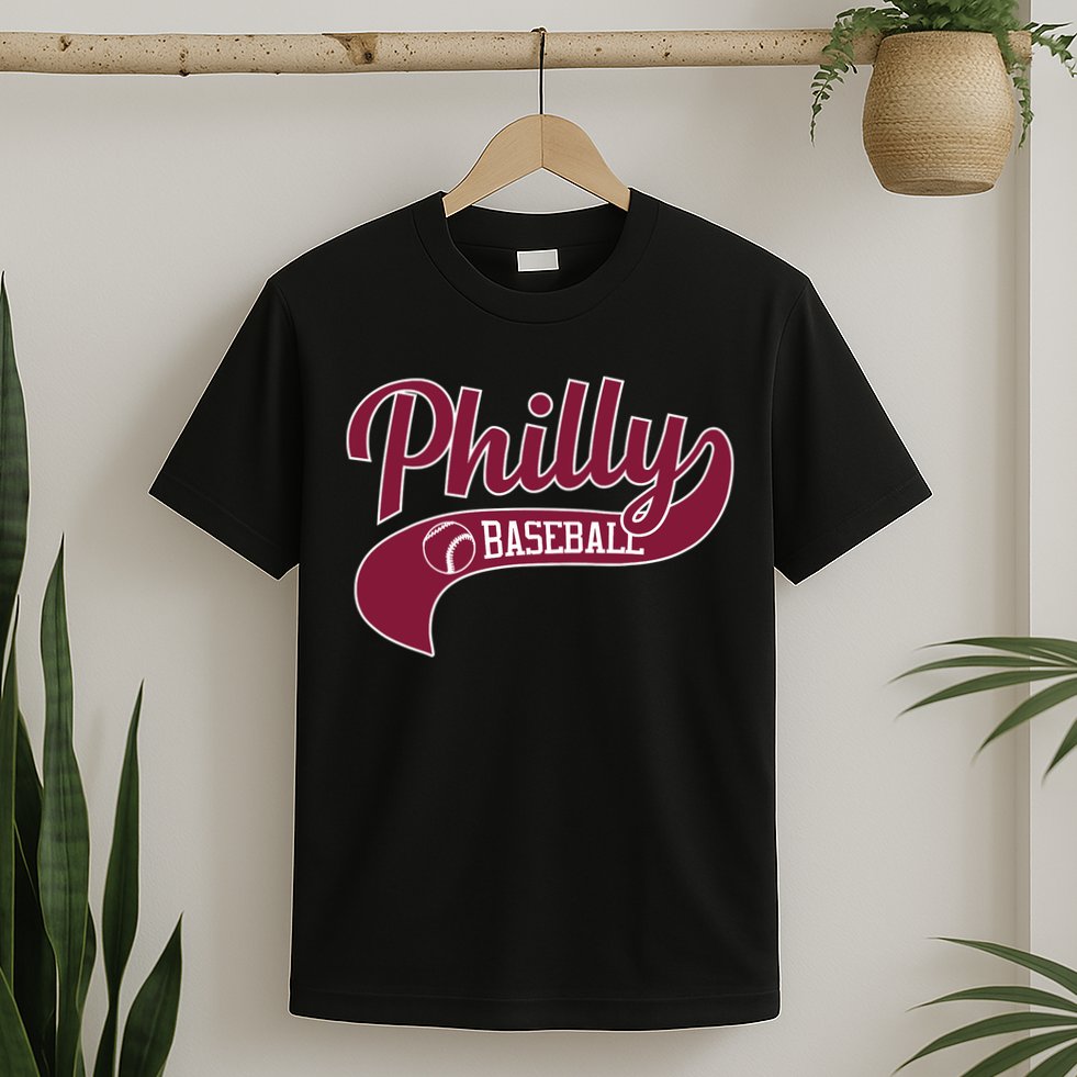 Vintage Philly Swoosh Retro Philadelphia Baseball T-Shirt