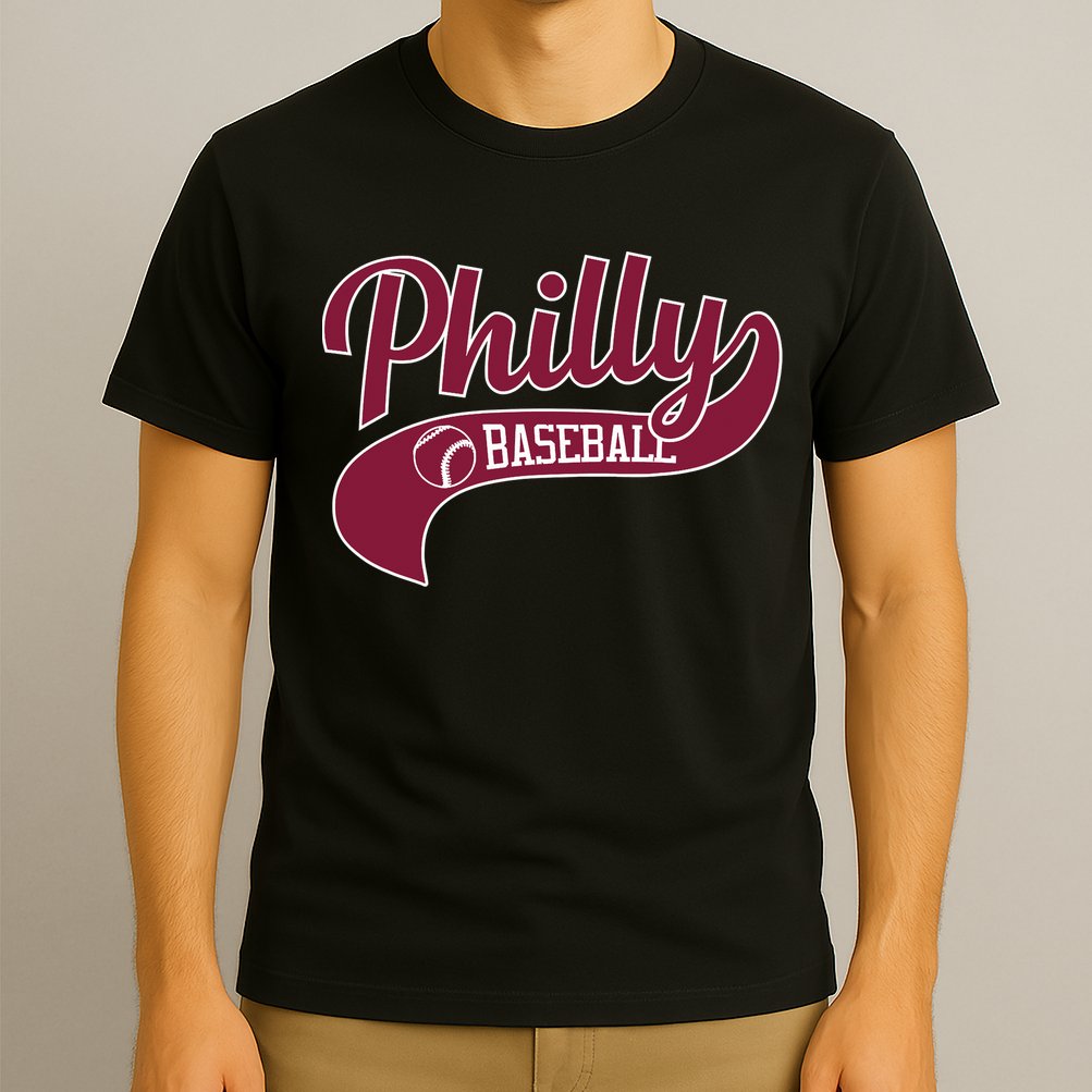 Vintage Philly Swoosh Retro Philadelphia Baseball T-Shirt