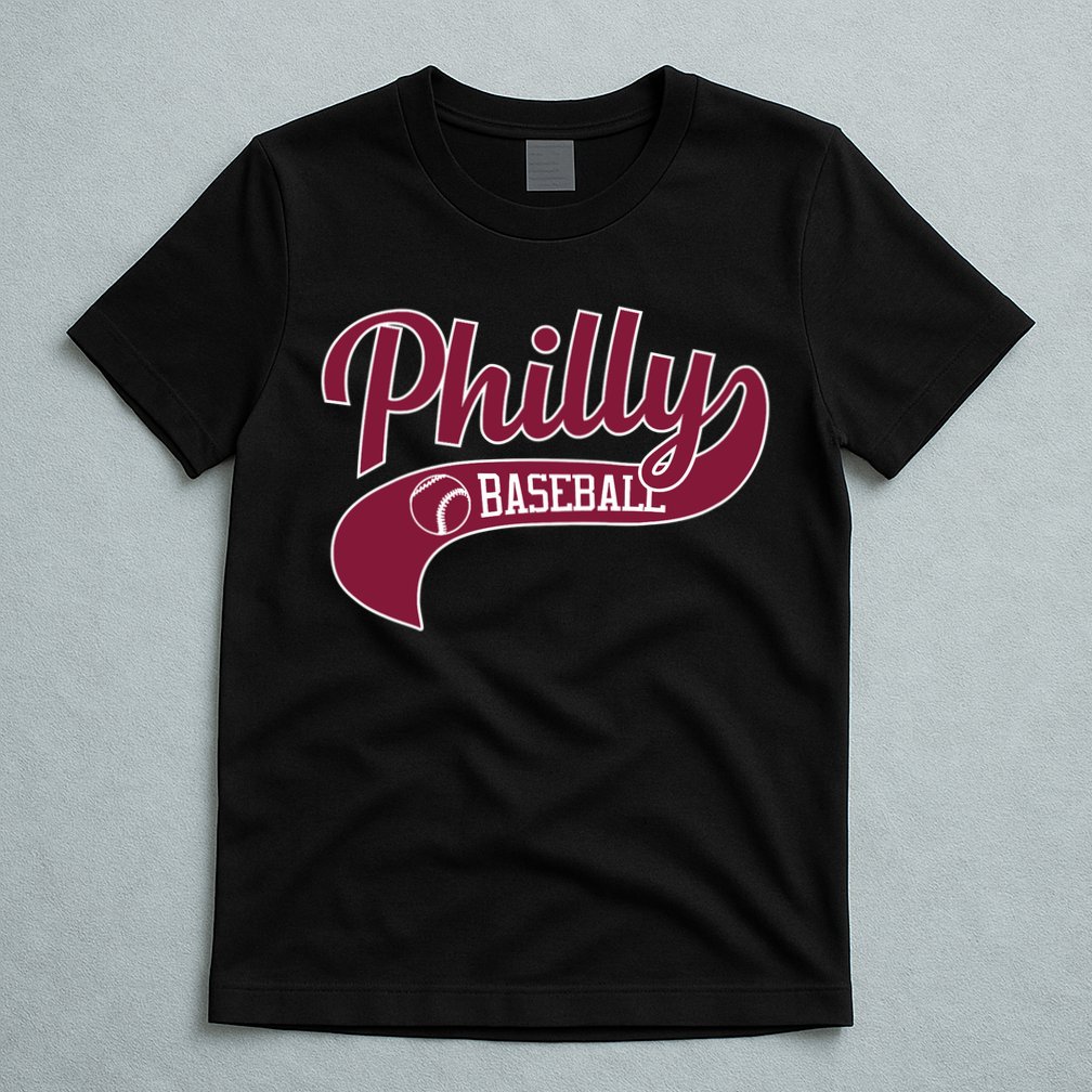 Vintage Philly Swoosh Retro Philadelphia Baseball T-Shirt