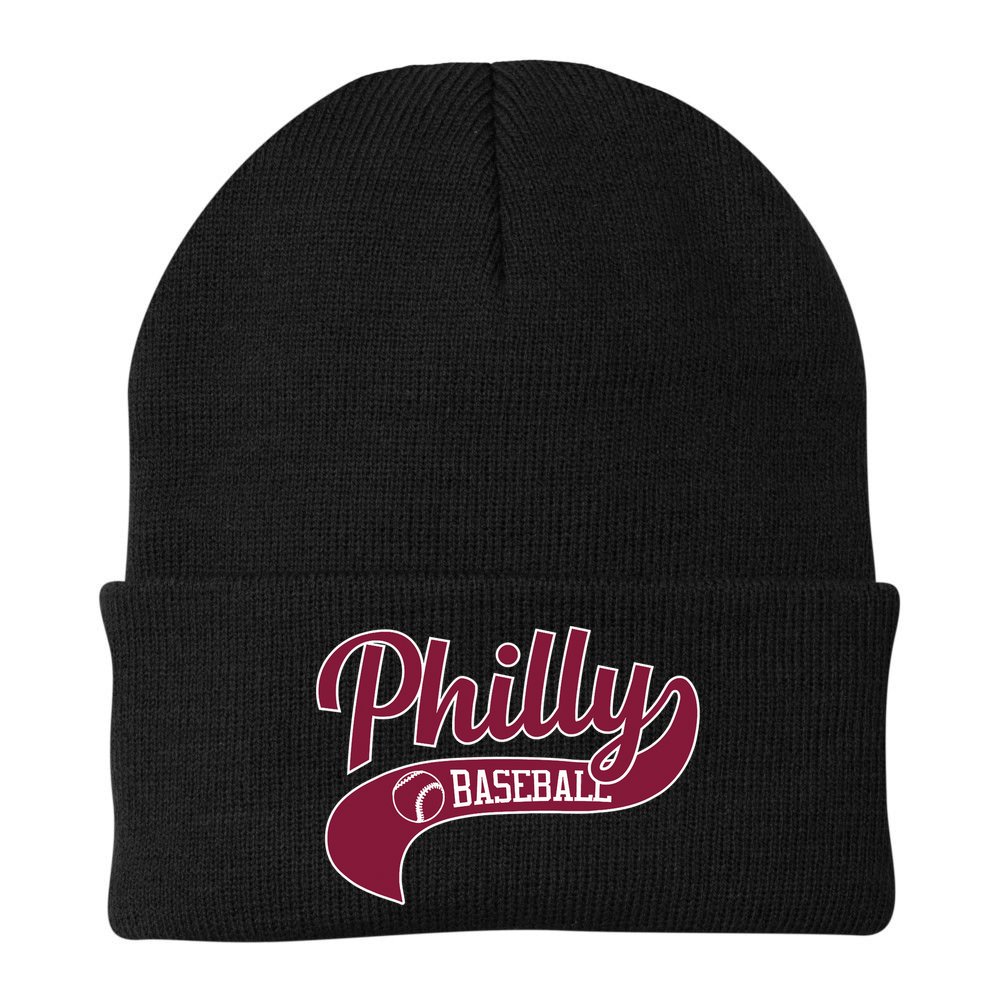 Vintage Philly Swoosh Retro Philadelphia Baseball Beanie