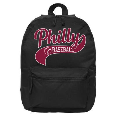 Vintage Philly Swoosh Retro Philadelphia Baseball 16 in Basic Backpack