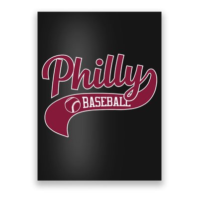 Vintage Philly Swoosh Retro Philadelphia Baseball Poster