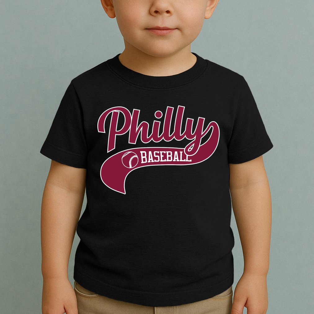 Vintage Philly Swoosh Retro Philadelphia Baseball Toddler T-Shirt