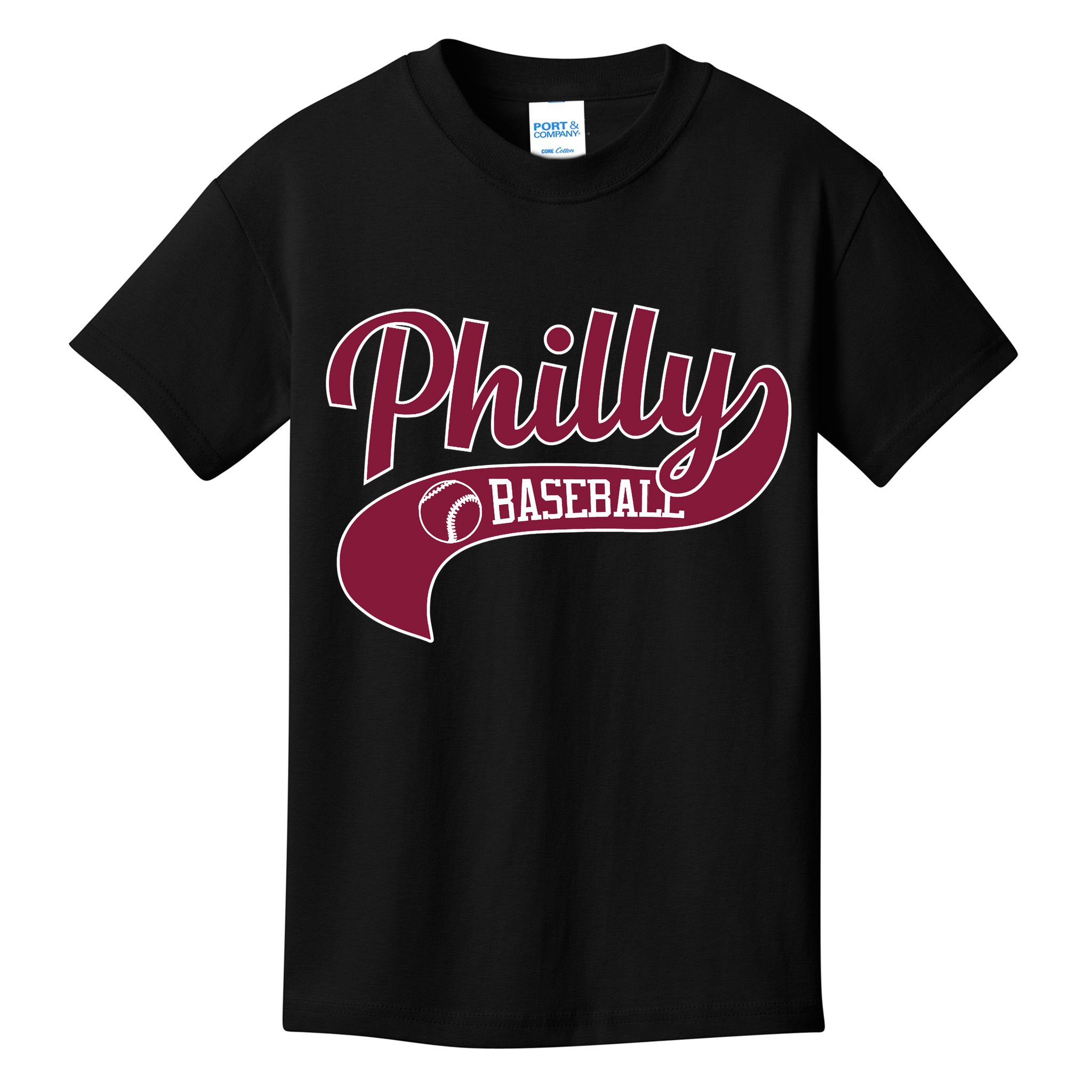 Vintage Philly Swoosh Retro Philadelphia Baseball Kids T-Shirt