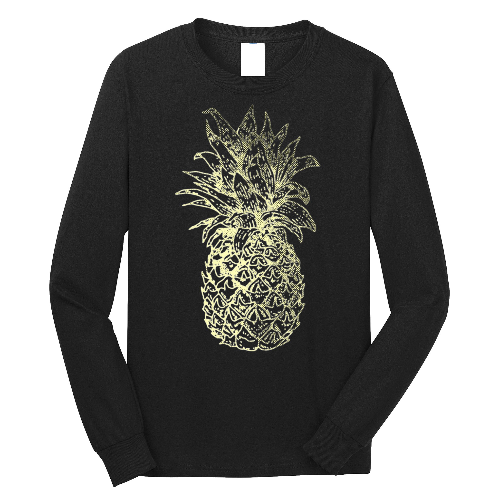 Vintage Pineapple Summer Vacation Graphic Long Sleeve Shirt
