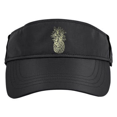 Vintage Pineapple Summer Vacation Graphic Adult Drive Performance Visor