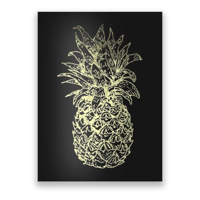 Vintage Pineapple Summer Vacation Graphic Poster