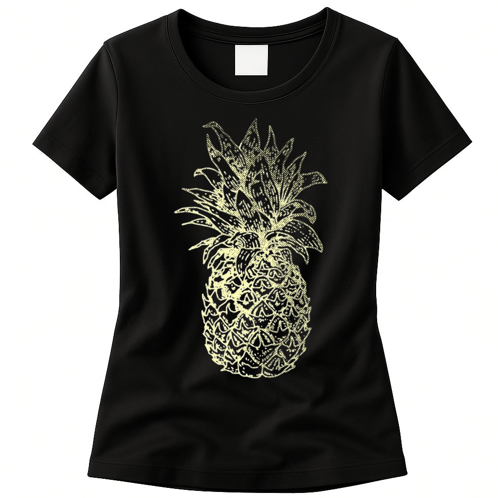 Vintage Pineapple Summer Vacation Graphic Womens T-Shirt