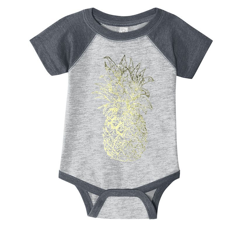 Vintage Pineapple Summer Vacation Graphic Infant Baby Jersey Bodysuit