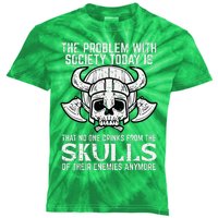 Viking Problem Society Today Skull Norse Mythology Kids Tie-Dye T-Shirt