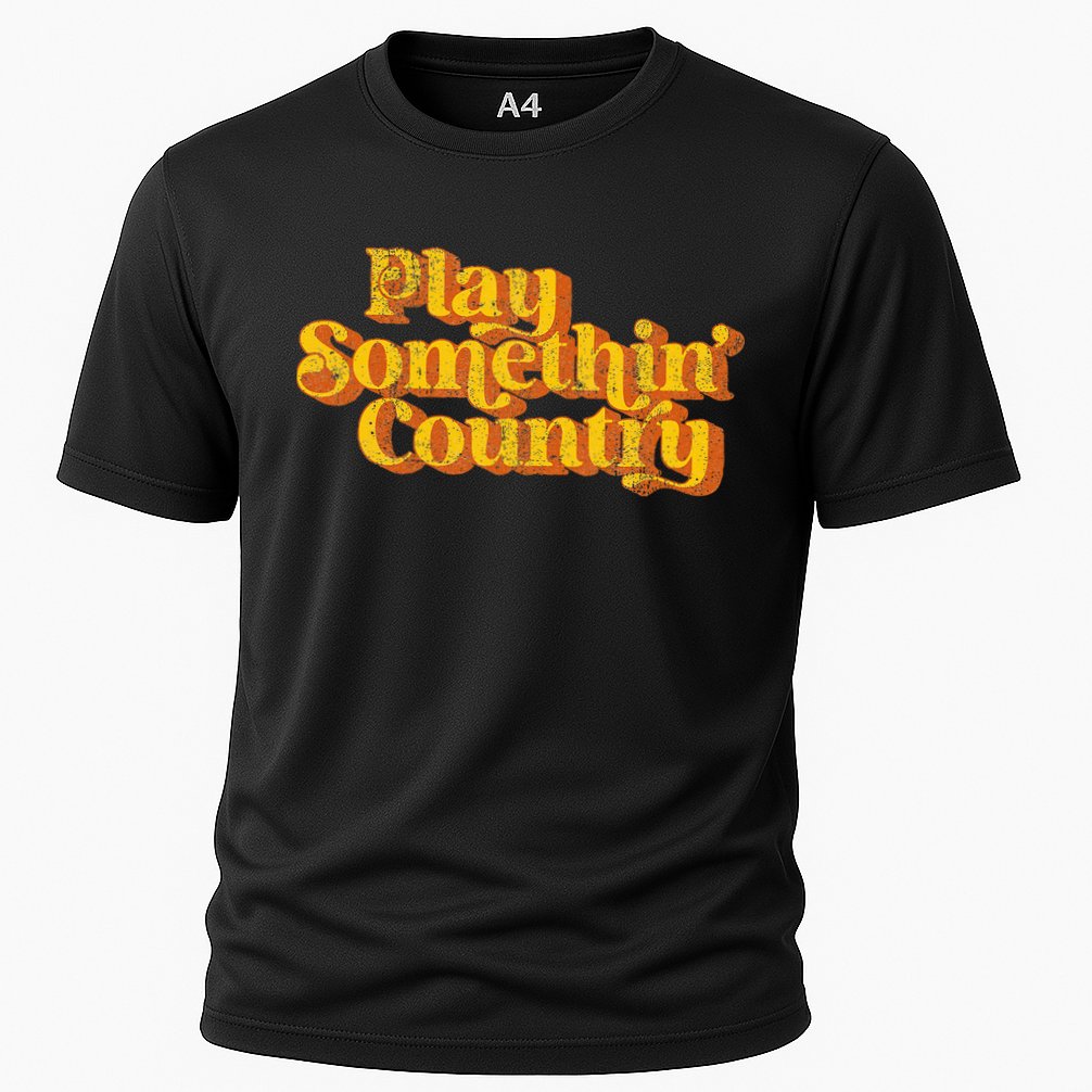 Vintage Play Something Country Music Saying Funny Retro 70S Cooling Performance Crew T-Shirt