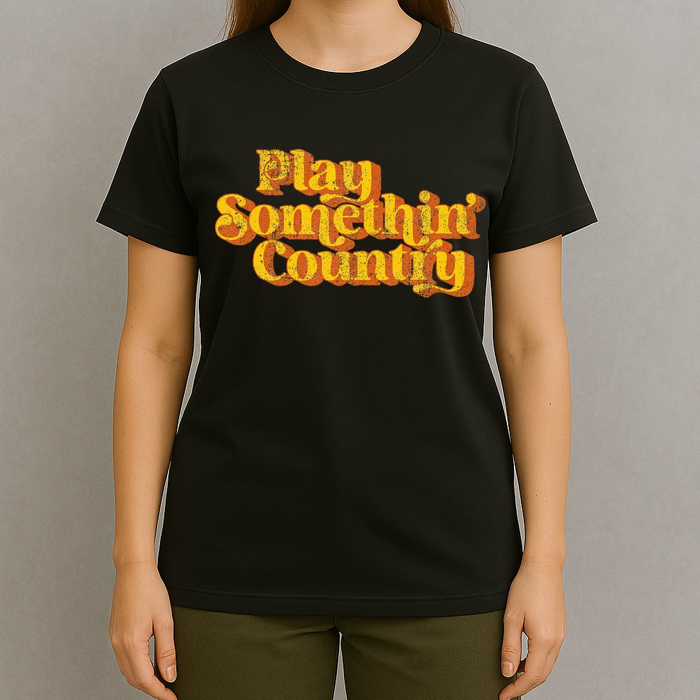 Vintage Play Something Country Music Saying Funny Retro 70S T-Shirt
