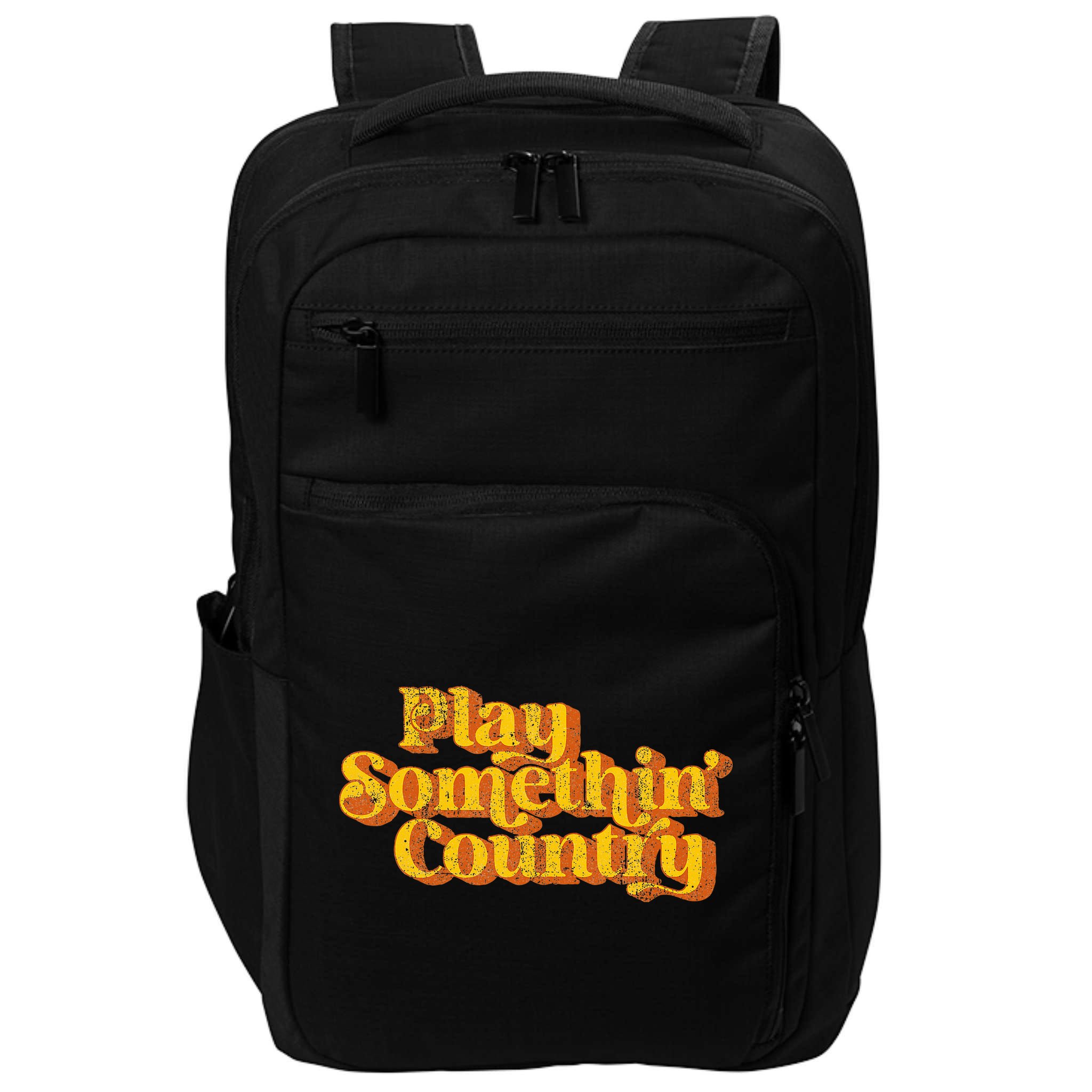 Vintage Play Something Country Music Saying Funny Retro 70S Impact Tech Backpack
