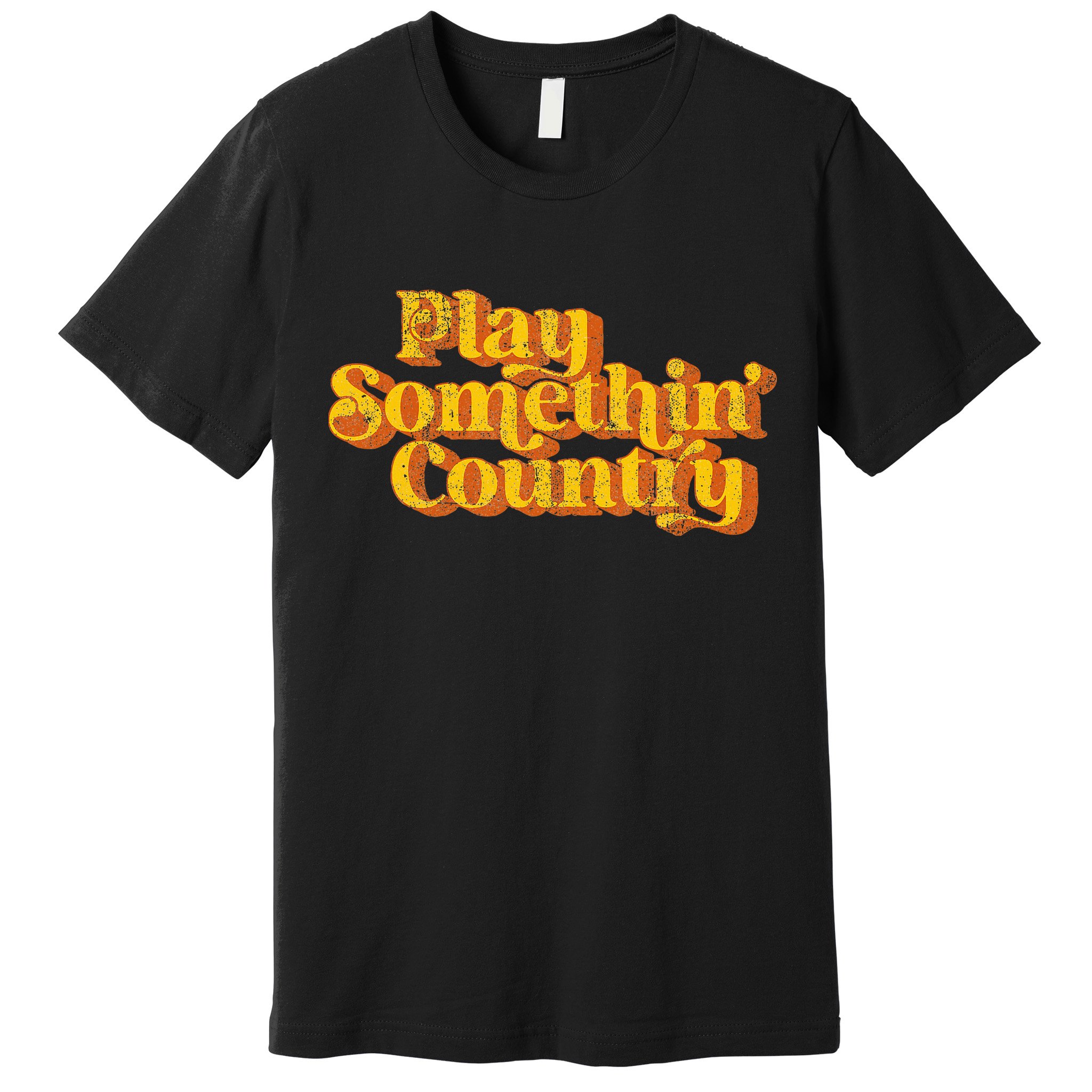 Vintage Play Something Country Music Saying Funny Retro 70S Premium T-Shirt