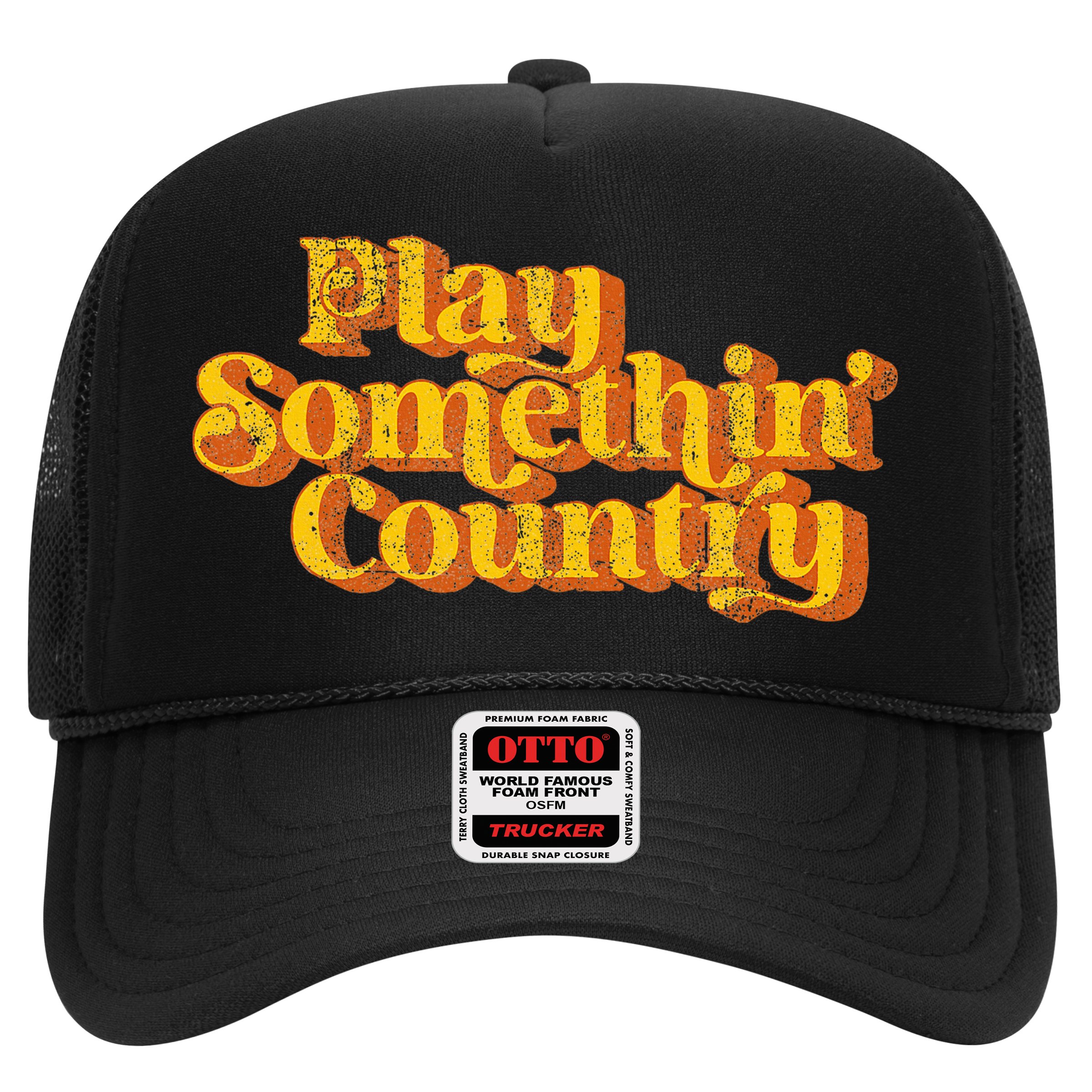 Vintage Play Something Country Music Saying Funny Retro 70S Hat