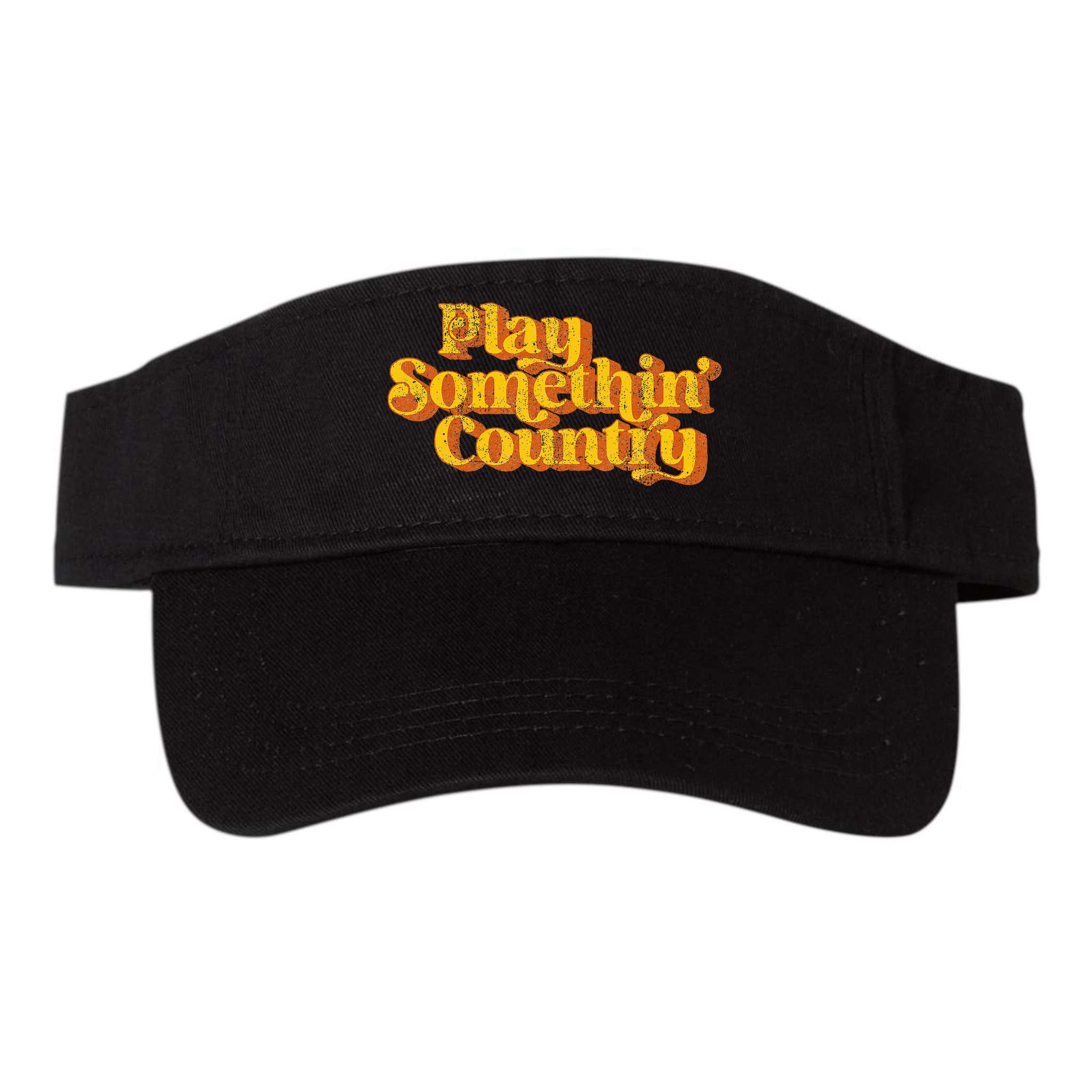 Vintage Play Something Country Music Saying Funny Retro 70S Visor