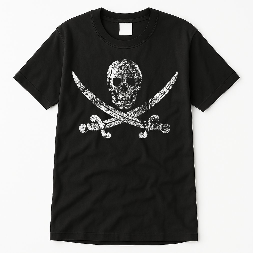 Vintage Pirate Skull Tall T-Shirt